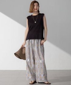 23区 【CanCam10月号掲載/新色追加】シャイニーシアー ノースリーブ ニット