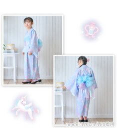 Mother garden マザーガーデン 2024 キッズ2WAY セパレート  浴衣 《野いちご 水彩柄》 110/120/130/140