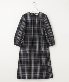 J.PRESS LADIES 【洗える】2/2綾 メモリーチェック ワンピース