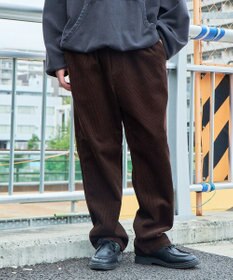WEGO 【ウエストゴム/ユニセックス着用ITEM】コーデュロイイージーストレートパンツ