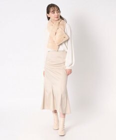 MOONBAT FURLA フェイクファーティアードマフラー