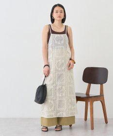 AMERICAN HOLIC シアー刺繍キャミワンピース（ペチコート付き）