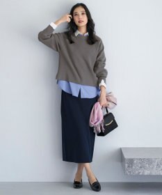 ANY SIS S ニットレイヤード シャツ ツインセット