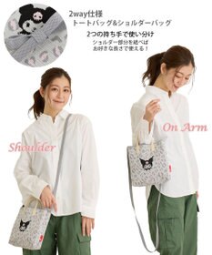 ROOTOTE 8379【キティ＆クロミ】IP.スクエア.シリコンハンドル.サンリオ-A