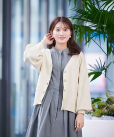 Tiaclasse 【洗える】シェルボタンカーディガン