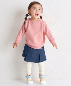 MIKI HOUSE HOT BISCUITS 【70-120cm】【Everyday Series】ワンポイント くすみカラー裏毛パイルトレーナー