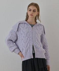 GRACE CONTINENTAL ヘアリーニットコクーンジャケット