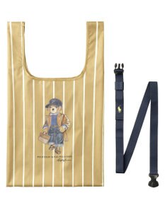 MOONBAT POLO RALPH LAURENRL ベルト付きレインバッグ ポロベア ボーダー ストライプ／撥水加工