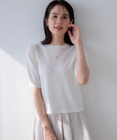 組曲 【先行予約】シアー ニット５分袖 プルオーバー