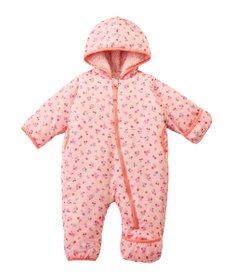 MIKI HOUSE HOT BISCUITS 【70-100cm】 裏ボアフリース 総柄ジャンプスーツ