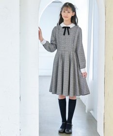 ANY KIDS リボン刺繍ハイソックス