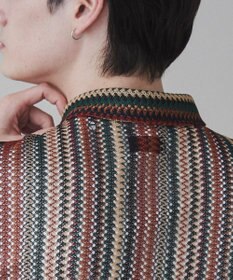 WEGO 【ユニセックス着用ITEM】ストライプメッシュBIGシャツ