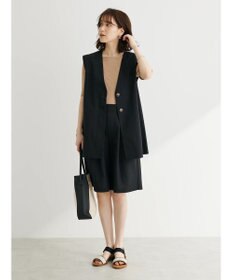 Green Parks 綿麻混シングルミディ丈ベスト