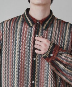 WEGO 【ユニセックス着用ITEM】ストライプメッシュBIGシャツ