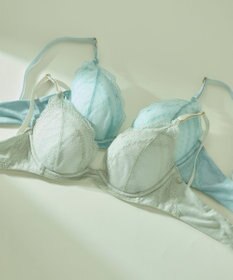 une nana cool リニューアル【綿混】ビタードットコットン 3/4カップブラ