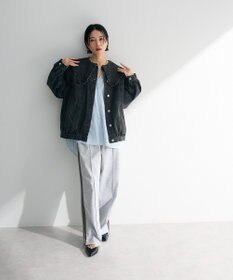 Green Parks ドロストネックシアーストライプチュニック