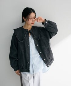 Green Parks ドロストネックシアーストライプチュニック