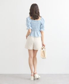 earth music&ecology フラワー刺繍シャーリングプルオーバー