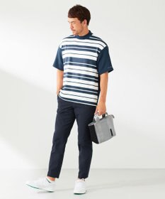 23区GOLF 【23Fondation】【吸水速乾/UVケア】ボーダー モックネック