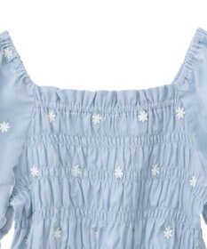 earth music&ecology フラワー刺繍シャーリングプルオーバー