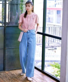 Tiaclasse 【洗える】チュールレースブラウス