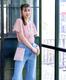 Tiaclasse 【洗える】チュールレースブラウス