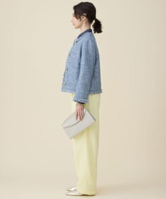 自由区 ファンシーノットツイードノーカラー ジャケット