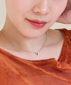 Phoebe 【金属アレルギー対応】スリークハートネックレス　シルバー/サージカルステンレス
