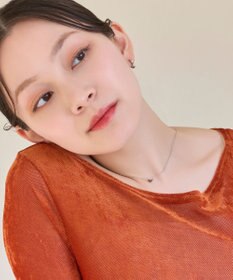 Phoebe 【金属アレルギー対応】スリークハートネックレス　シルバー/サージカルステンレス