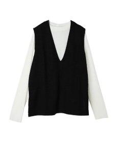 Green Parks ＳＥＴ２点　カットツイードベスト＋プルオーバー