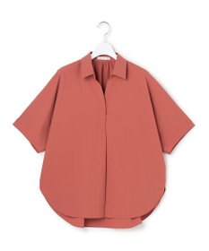 ICB 【先行予約】ヴィンテージスパンブロード シャツカラードルマンスリーブブラウス