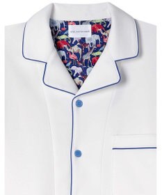 une nana cool 【綿混】ハイゲージダブルエアー メンズ長袖開襟 MADE WITH LIBERTY FABRIC