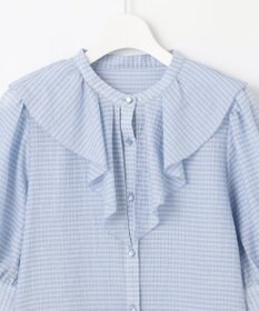 Feroux 【洗える】ラッフルフリル ブラウス