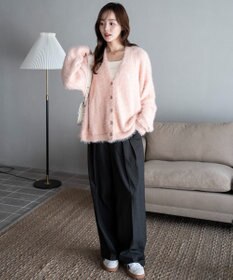 WEGO 【25年秋冬新作/WEB限定】別注USPOLOシャギーニットカーデ