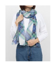 UNBILLION カシュネ cache nez / シルク×ウールチェック柄プリントストール