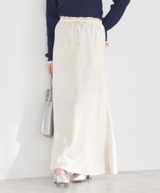 earth music&ecology サテンフリルマーメイドスカート