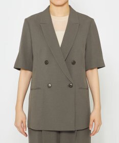 uncrave 【佐藤晴美さん着用】ウォッシャブルドライサップ ハーフスリーブジャケット