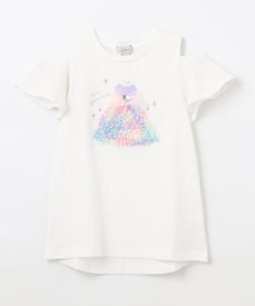 ANY KIDS 接触冷感 しろくま オフショルダー Tシャツ