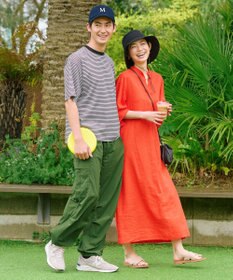 UNFILO リネンレーヨン スキッパー ワンピース