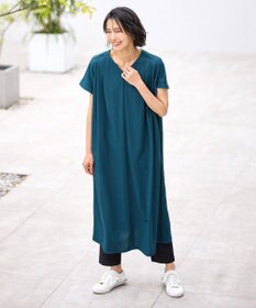 ANY L 【洗濯機可/ストレッチ】ナチュラルワッシャーワンピース