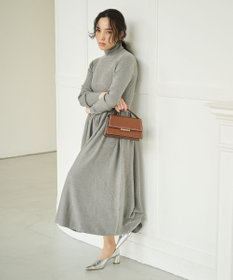 #Newans 【カシミヤ混】フィット＆フレアニットワンピース