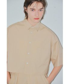 NAVE 【ReNAVE・セットアップ可/洗える/接触冷感/UVケア】コットンポリブロード クロップドシャツ