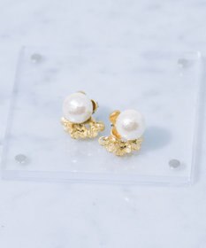 Pisceans 2wayフローラル&コットンパールピアス