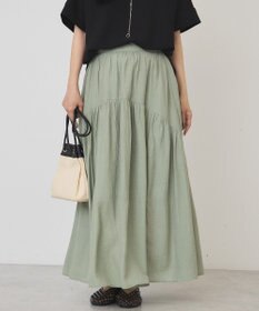 AMERICAN HOLIC 楊柳ギャザーボリュームフレアスカート