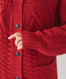 CRAFT STANDARD BOUTIQUE ざっくり柄Mixケーブルニットカーディガン