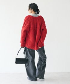 CRAFT STANDARD BOUTIQUE ざっくり柄Mixケーブルニットカーディガン