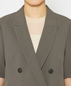 uncrave 【佐藤晴美さん着用】ウォッシャブルドライサップ ハーフスリーブジャケット