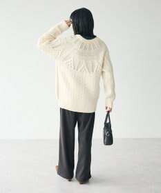 CRAFT STANDARD BOUTIQUE ざっくり柄Mixケーブルニットカーディガン