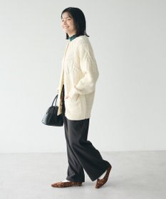 CRAFT STANDARD BOUTIQUE ざっくり柄Mixケーブルニットカーディガン