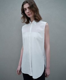 BEIGE， THAYER / メタル釦ノースリーブシャツ